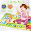 Baby Musical Play Mat,Early Educational 3 in 1 Floor Piano Drum Animal Touch 31.5"*19.6 " Play Blanket Montessori Sensory Musical Learning Toys,Baby Birthday (Forest Pattern) view 3