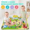 Baby Musical Play Mat,Early Educational 3 in 1 Floor Piano Drum Animal Touch 31.5"*19.6 " Play Blanket Montessori Sensory Musical Learning Toys,Baby Birthday (Forest Pattern) view 4