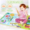 Baby Musical Play Mat,Early Educational 3 in 1 Floor Piano Drum Animal Touch 31.5"*19.6 " Play Blanket Montessori Sensory Musical Learning Toys,Baby Birthday (Green Dinosaur) view 3