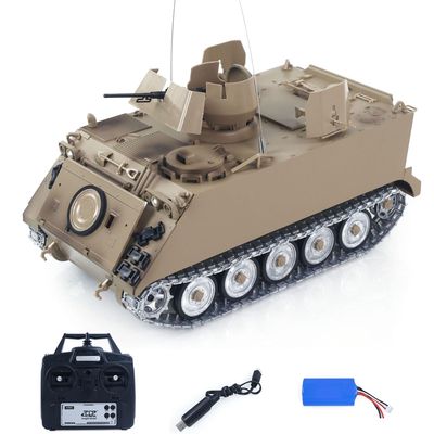 TOUCAN RC HOBBY 1/16 TD RC Tank M2412-B M113A1 ACAV 360 Turret Rotation Infrared Metal Wheels Gearbox Smoke Unit Radio Control Military Model