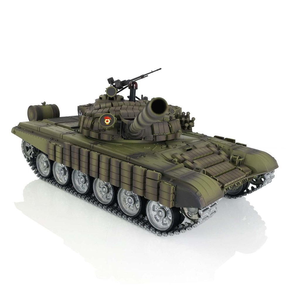 TOUCAN RC HOBBY 1/16 Henglong RTR RC Tank 360 Turret 7.0 Russia T72 Metal Tracks Red Eyes 3939