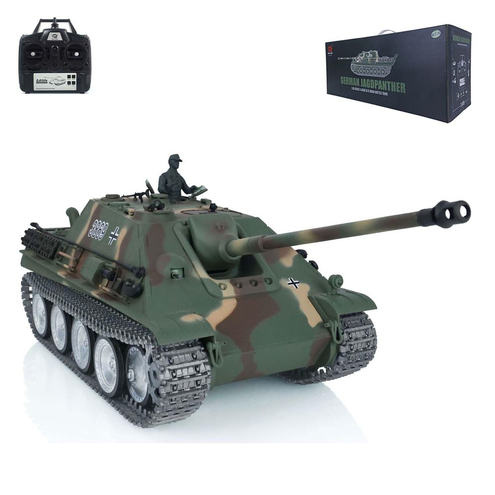 TOUCAN RC HOBBY 1/16 Henglong 7.0 Customized Jadpanther RTR RC Tank 3869 FPV Metal Tracks Wheels