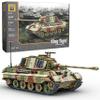 Buildarmy WW2 King Tiger (Tiger II) Camo Tank Brick Model Building Block 1145pcs view 1