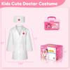 LPFG 24Pcs Doctor Kit for Toddlers 3-5, Kids Doctor Pretend Play Set with Costume, Stethoscope, Funny Doctors Kit Toys Christmas Birthday Gift for Girls Ages 3 4 5 Year Old, Pink view 2