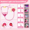 LPFG 24Pcs Doctor Kit for Toddlers 3-5, Kids Doctor Pretend Play Set with Costume, Stethoscope, Funny Doctors Kit Toys Christmas Birthday Gift for Girls Ages 3 4 5 Year Old, Pink view 4
