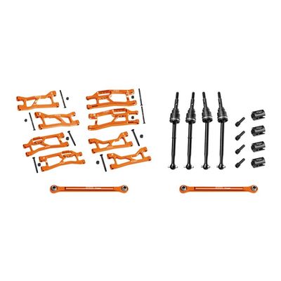 Aluminum 7075 Alloy Widemaxx Suspension Kit for Traxxas 1:16 Mini Maxx/Mini XRT VXL 3S Monster Truck Upgrades - Orange