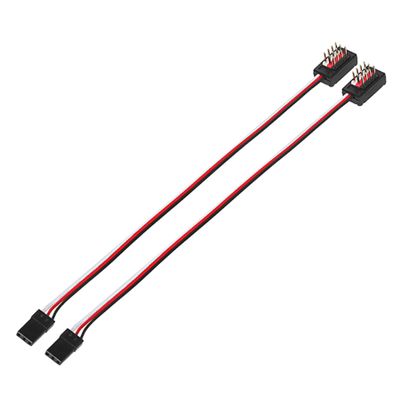 2Pcs RC JR Style 1 Male to 4 Female Y Harness Leads Splitter Lead Wire for RC Cars Airplane Helicopter Drone Receiver Fan Extender Wire