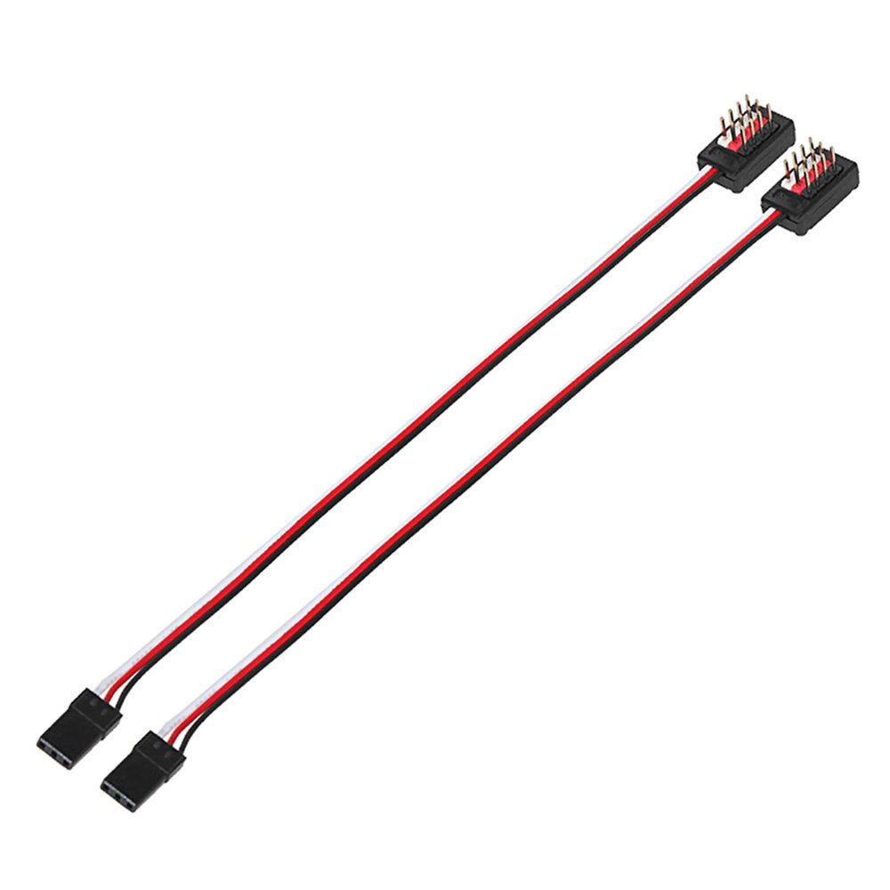2Pcs RC JR Style 1 Male to 4 Female Y Harness Leads Splitter Lead Wire for RC Cars Airplane Helicopter Drone Receiver Fan Extender Wire
