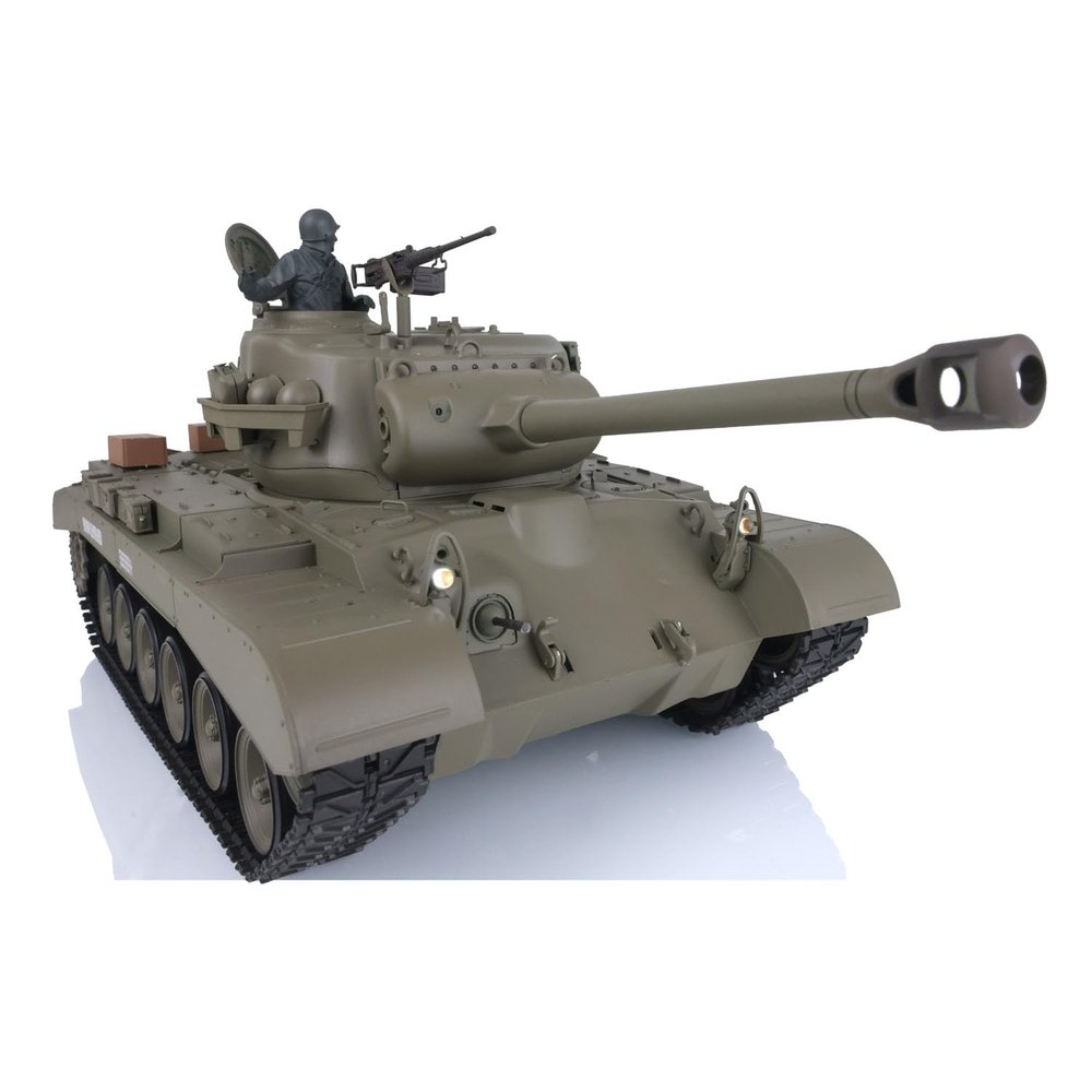 TOUCAN RC HOBBY 1/16 Henglong FPV 7.0 M26 RTR RC Tank 3838 360 Turret Gearbox Barrel Recoil