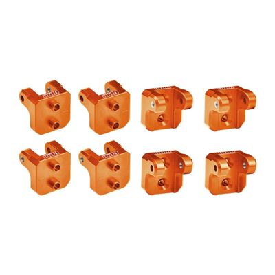 Aluminum 7075-T6 Alloy Front and Rear Upper Shock Mount for LOSI 1/8 LMT 2.0 Grave Digger 4X4 Solid Axle Brushless Monster Truck-LOS04028 Upgrades - Orange