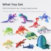 12PCS 3D Printed Dinosaur Skeleton Toys Set, Dragon Egg with Crystal Dragon Inside, 3D Printed Articulated Prehistoric Animals, Multicolor Gradients, PLA Fidget Desk Toys, STEM Gift for Kids & Adults view 2