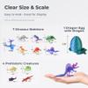 12PCS 3D Printed Dinosaur Skeleton Toys Set, Dragon Egg with Crystal Dragon Inside, 3D Printed Articulated Prehistoric Animals, Multicolor Gradients, PLA Fidget Desk Toys, STEM Gift for Kids & Adults view 4