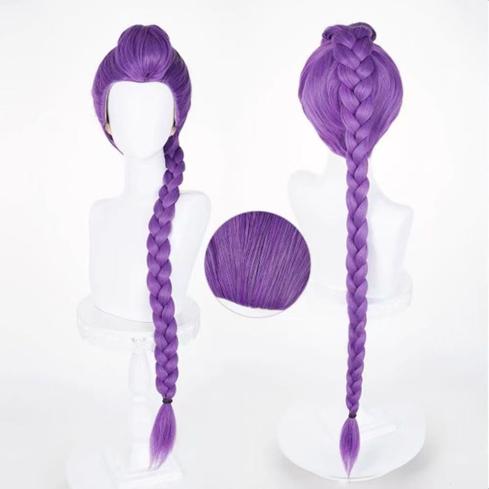 Anime witch full staff cos wig a variety of character styles full head cover Halloween (A rummy-Long hair split hair clip style)