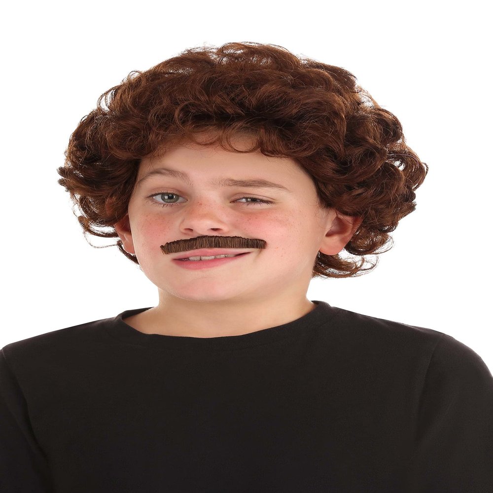 Fun Costumes Lovable Luchador Kid's Wig and Mustache Costume Kit - ST