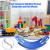 Racing Car Track  Vehicle Connector Pieces, 90 Degree Curve Roadway Building Kit | Creative Playset Accessories for Kids Holiday Party Christmas Birthday Celebration Boys Girls Children Gift Indoor O view 2