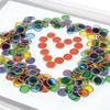 150 Magnetic Counting Chips & Counters with 2 Block Magnets | Translucent Math Manipulatives for Preschool STEM | Light Table Accessories in 5 Colors view 3