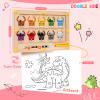 2 IN 1 Magnetic Color and Number Maze, Montessori Toys with Drawing Board for 3 4 5 Year Old, Wooden Magnet Balls Puzzles, Learning Educational Toys for Kids Toddlers Boys Girls Christmas Birthday view 2