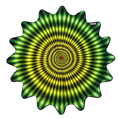 Mougee 16*P Flow Star - 27" Diameter - 16 Point Flow Star - Durable and Vibrant Patterns (Psycho Lime)