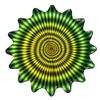 Mougee 16*P Flow Star - 27" Diameter - 16 Point Flow Star - Durable and Vibrant Patterns (Psycho Lime) view 1