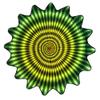 Mougee 16*P Flow Star - 27" Diameter - 16 Point Flow Star - Durable and Vibrant Patterns (Psycho Lime) view 2