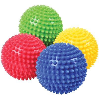 Sensory Balls  4 Textured Tactile Therapy Toys for Special Needs, Gross Motor Development & Inclusive Play  Set of 4 Bright Colors  Ages 6 Months+
