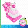 Antsy Pants 100 Ball Pit Balls, Ball Pit for Toddlers 1-3, Non-Toxic Materials, Lightweight, Reusable Storage Bag, Plastic Balls for Ball Pit, Sensory Toys for Kids, Pink/White view 4