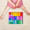 DYNWAVE Rainbow Building Blocks Set Acrylic Cubes Sensory Learning Toy Smooth Stacking Blocks Educational for Kids Perschool Ages 3-6 view 3