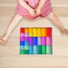 DYNWAVE Rainbow Building Blocks Set Acrylic Cubes Sensory Learning Toy Smooth Stacking Blocks Educational for Kids Perschool Ages 3-6 view 4