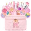 Kids Washable Makeup Set for Girls - 29Pcs Real Non-Toxic Play Make Up Kit Toys with Letter Cosmetic Bag - Dress Up Birthday Gifts for Toddler Age 3 4 5 6 7 8 9 10 Years Old Vanity Set - M view 1