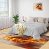 4x5 Baseball Area Rugs - Flame Rug for Entryway, Ball Sports Washable Entry Way Rugs Kids Carpet for Inside House Playroom Living Room End Table Nursery view 4