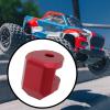 eMagTech 4pcs Remote Control Car Aluminum Alloy Shock Resistant Cap Protector Compatible with ARRMA Granite Typhon Grom, Red view 2