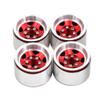 4Pcs 1.0 Inch Metal Beadlock Wheel Hub Wheel Rim Compatible with RC Car Models 1 18 1 24 Scale SCX24 AX24 Aftermarket Replacement(Red) view 1