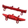 For MN-128 RC Car Metal Aluminum Alloy Front Bumper And Rear Bumper With Trailer Buckle Upgrade Parts Repair Replacement Accessories Bumper Parts(Red) view 1