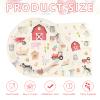 100 Pcs Farm Chicken Party Supplies Silly Goose Chicken Flower Horse Cow Plates and Napkins Disposable Farm Animals Tableware Set for Farmer Kids Tea Party Baby Shower Party Decorations Serves 50 view 4
