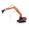WOWOBONTOY RC Excavator, HUINA 1/50 Simulation Alloy Long Arm Excavator Engineering Vehicle, Idea Vehicle Gift for Adults and Teens view 4