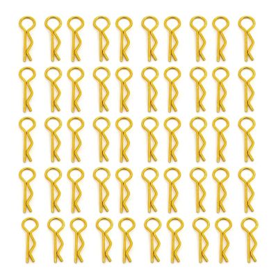 Rc Upgrade Parts For 1/10 50Pcs Shell Body Clips Pins Housing Latch R Buckles Fixed RC Crawler For Buggy Drift Model Car Parts(Yellow)