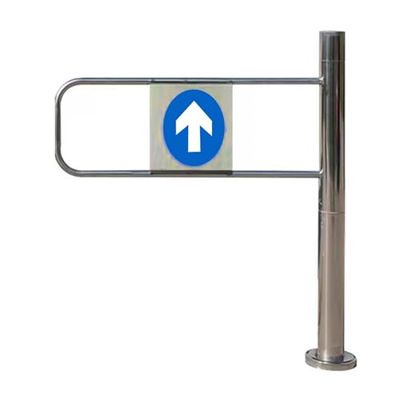 Supermarket Swing Gate,1-Way Door Swing Gate Stainless Steel, Universal Supermarket Entrance Safety Gate, 20 24 35 39 43 in Width Single Door Revolving Barrier Doorway