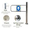Supermarket Swing Gate,1-Way Door Swing Gate Stainless Steel, Universal Supermarket Entrance Safety Gate, 20 24 35 39 43 in Width Single Door Revolving Barrier Doorway view 3