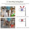 Supermarket Swing Gate,1-Way Door Swing Gate Stainless Steel, Universal Supermarket Entrance Safety Gate, 20 24 35 39 43 in Width Single Door Revolving Barrier Doorway view 4