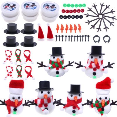 Build A Snowman Kit - 13X Christmas Craft Kits - Air Dry Clay Crafting Ornament Christmas Stocking Stuffers