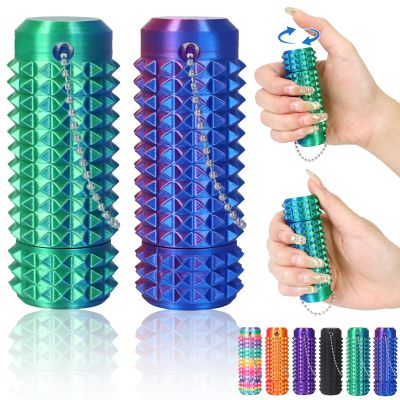 2PCS Little Ouchies Pain Stim Fidget, Fidget Toys for Adults, 3D Printed Spin Spiky Grippie Sensory Rollers Spinner Toys for ADHD, Anxiety, Stress Relief, Autism, Novelty Stocking Stuffers