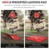 FPVtosky Nighttime Reflective Drone Landing Pad, Fast-fold Double Sided Waterproof Landig Pad Weighted for DJI Lito X1/Mini 5 Pro/ 4/3 Pro/Mini 4k / Mavic 4 / Air 3s/ Avata 2/ Neo/Flip view 4