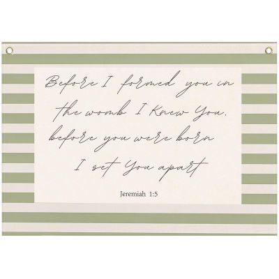 Christian Bible Verse Scripture Rectangular Banner Flag Wall Decor Gift for Baby Boy Girl Kid,Nursery Above Crib Bedroom Reading Room Decor-Before I Formed You-Baby,Shower,Birthday Christmas Gift
