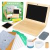 Wooden Pretend Play Home Office Set, Commodum 11pcs Office Work Playset for Kids, Includes Wooden Toy Laptop & Phone, Mouse, Cup, Folder, Birthday for Preschool Toddlers Ages 3+ Years view 1