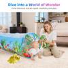 Dinosaur Kids Play Tunnel - Toddler Crawl Tunnel for Indoor Active Play, Foldable Baby Tunnel Toy for Boys & Girls, Encourages Crawling & Movement view 2