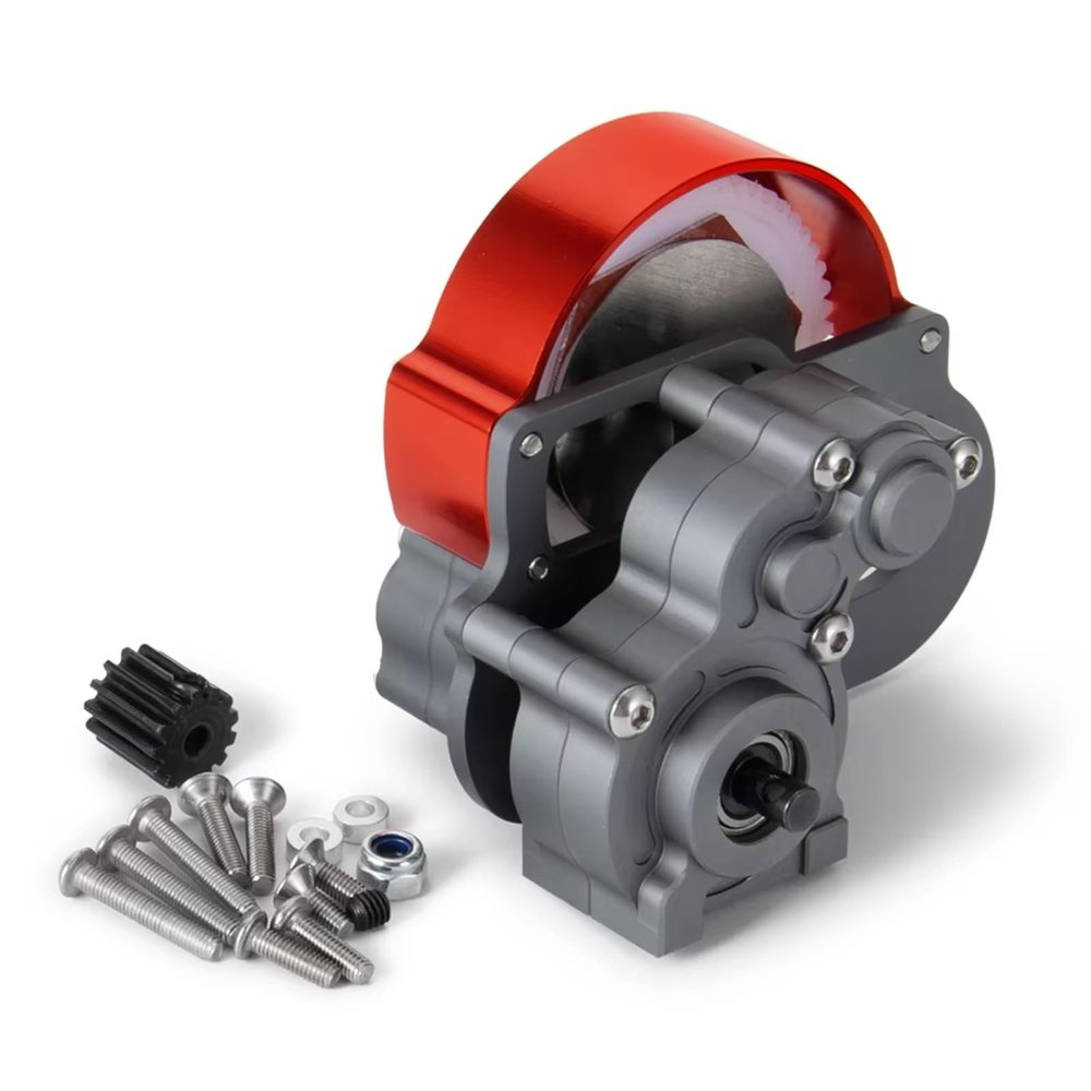 For Axial For SCX10 1/10 Metal Reverse Transmission Case Gearbox RC Crawler Car TFL Upgrade Parts RC Vehicle Gearboxes