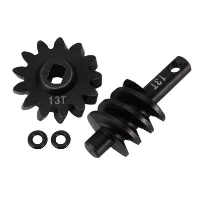 12T 13T 14T 16T Steel Gears Worm Differential Axle Overdrive Underdrive Set Compatible with 1 24 Scale RC Crawler Car SCX24 Upgrade Parts(13T)