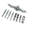 Compatible with Wltoys 124006 12423 12427 12428 12429 Metal Rear Axle Drive Shaft Shock Absorber Trailing Arms 1/12 RC Car Parts Kit RC Car Accessories(Gray) view 1