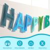 4PCS Pre-Strung Happy Birthday Banner - Felt Happy Birthday Garland, Ball Garland, Felt Pennant Flag, Blue Thread Tassel Reuasble Party Decorations for Boys Men Kids view 3