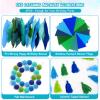 4PCS Pre-Strung Happy Birthday Banner - Felt Happy Birthday Garland, Ball Garland, Felt Pennant Flag, Blue Thread Tassel Reuasble Party Decorations for Boys Men Kids view 4